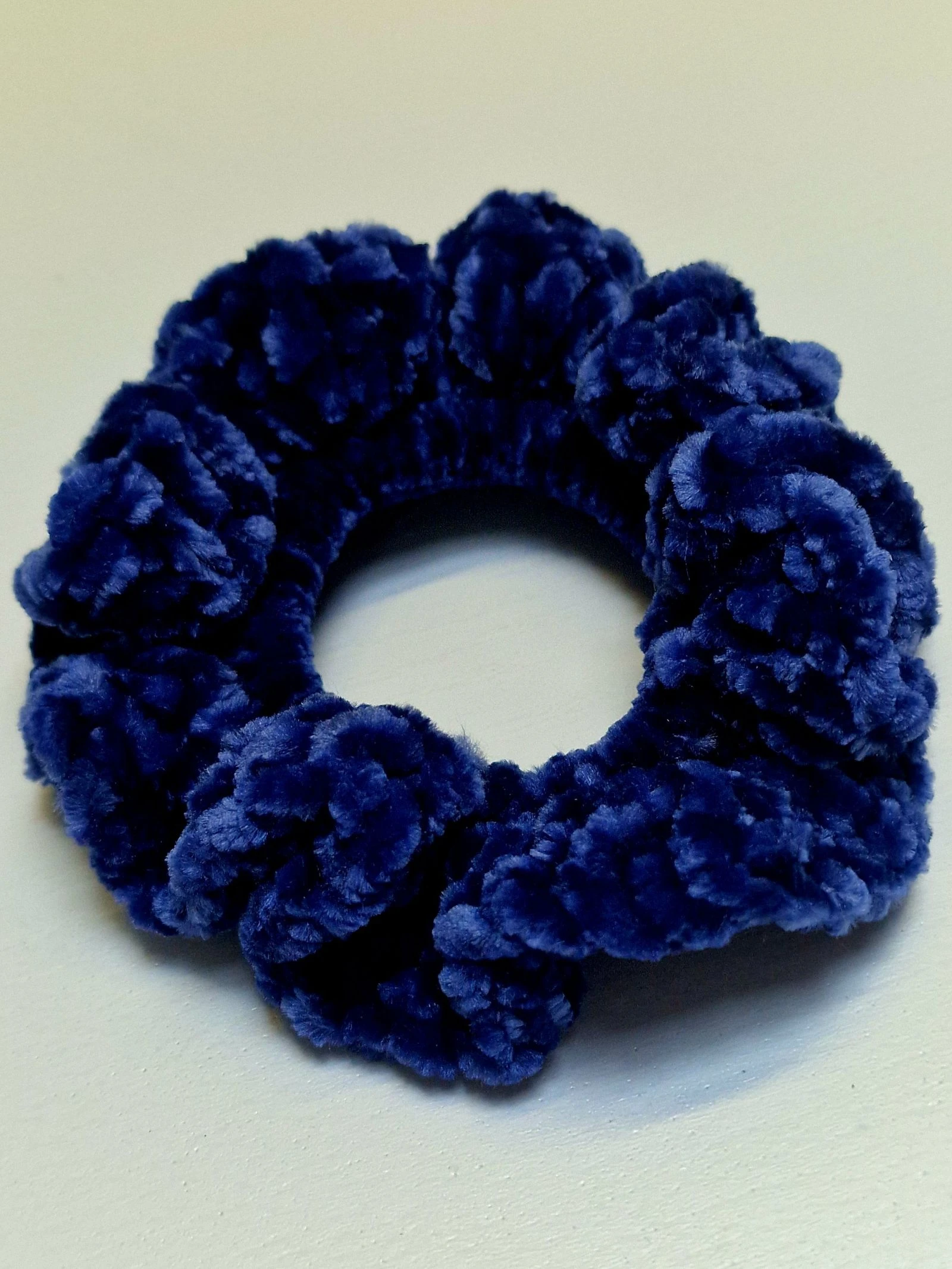Blauw velvet scrunchie – photo 2